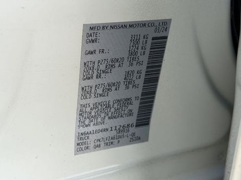 Used 2024 Nissan Titan Platinum Reserve w/ Moonroof Package image 36