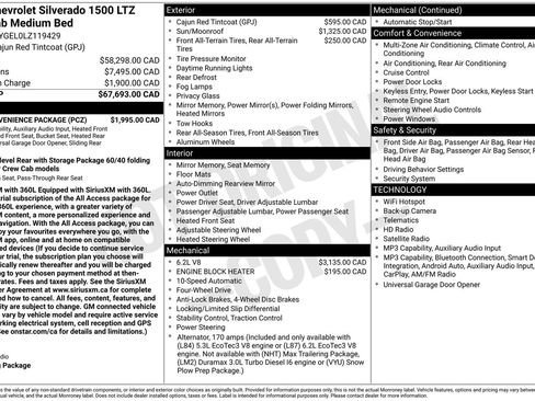 Used 2020 Chevrolet Silverado 1500 LTZ w/ LTZ Convenience Package AWD/4WD image 3