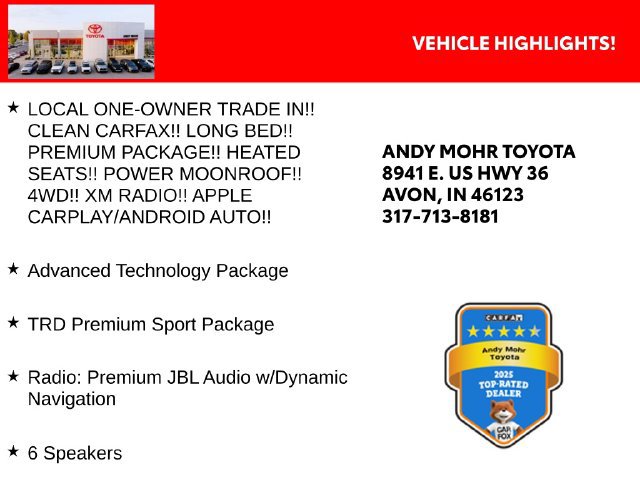 Used 2023 Toyota Tacoma TRD Sport w/ TRD Premium Sport Package AWD/4WD image 2