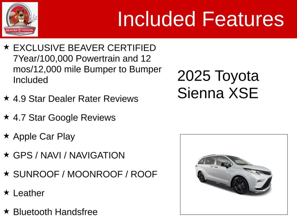 Used 2025 Toyota Sienna XSE w/ XSE Plus Package FWD image 4