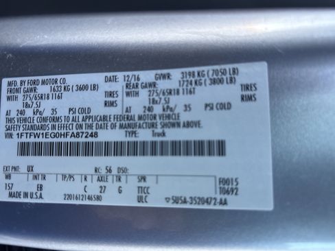 Used 2017 Ford F150 Lariat w/ Equipment Group 501A Mid image 31