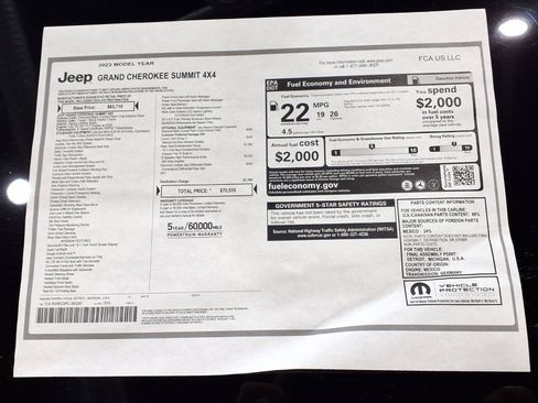 Used 2023 Jeep Grand Cherokee Summit w/ Rear Seat Video Group I AWD/4WD image 21