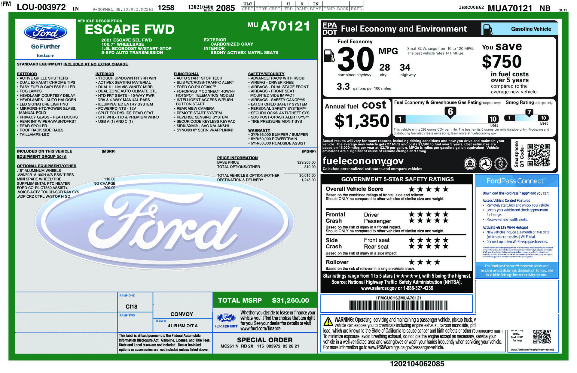 Used 2021 Ford Escape SEL FWD image 5