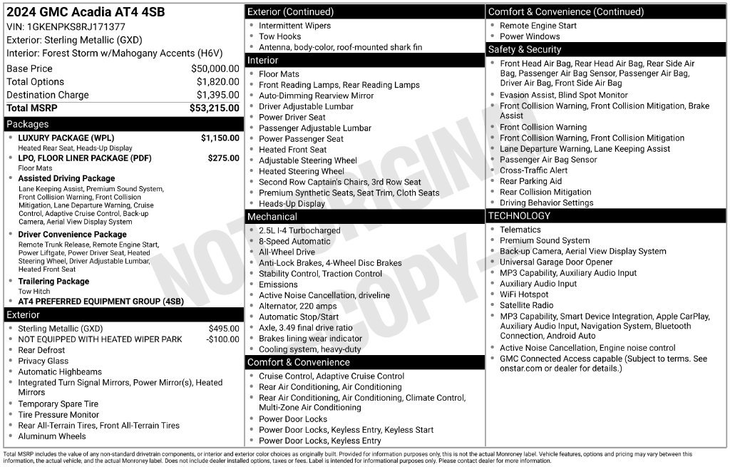 Certified 2024 GMC Acadia AT4 w/ Luxury Package AWD/4WD image 40