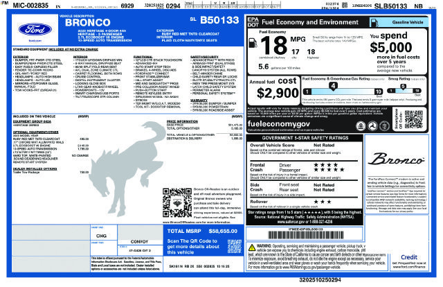 Certified 2025 Ford Bronco Heritage Edition AWD/4WD image 5
