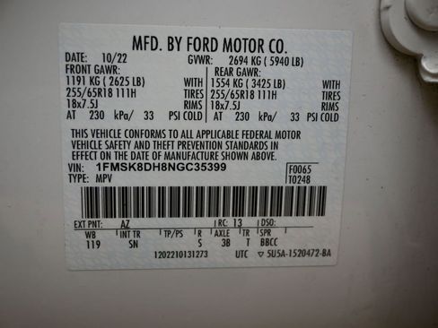Used 2022 Ford Explorer XLT w/ Equipment Group 202A AWD/4WD image 41