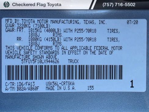 Used 2020 Toyota Tundra SR AWD/4WD image 20
