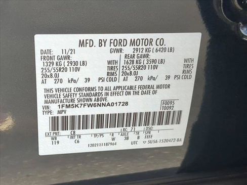 Used 2022 Ford Explorer Limited w/ Hybrid Equipment Group 310A RWD image 30