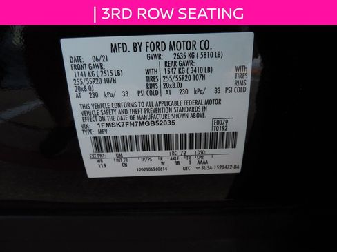 Used 2021 Ford Explorer Limited w/ Equipment Group 301A image 16