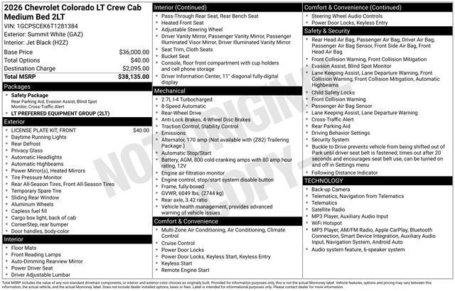 New 2026 Chevrolet Colorado LT RWD image 4