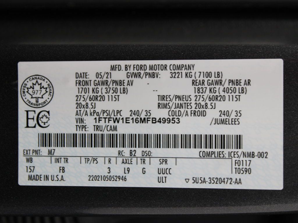 Used 2021 Ford F150 XLT w/ Equipment Group 302A High AWD/4WD image 81