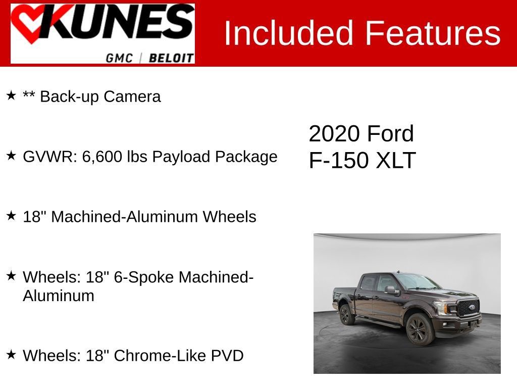 Used 2020 Ford F150 XLT w/ Equipment Group 302A Luxury AWD/4WD image 2