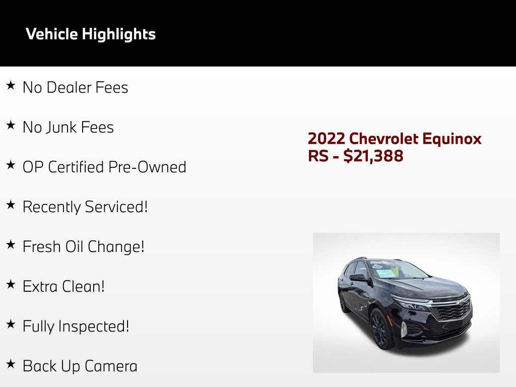 Used 2022 Chevrolet Equinox RS w/ RS Leather Package FWD image 52