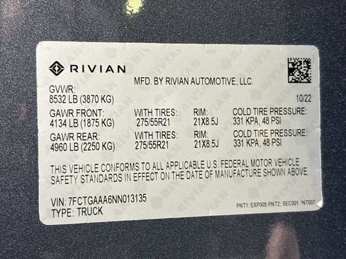 Used 2022 Rivian R1T Adventure AWD/4WD image 31