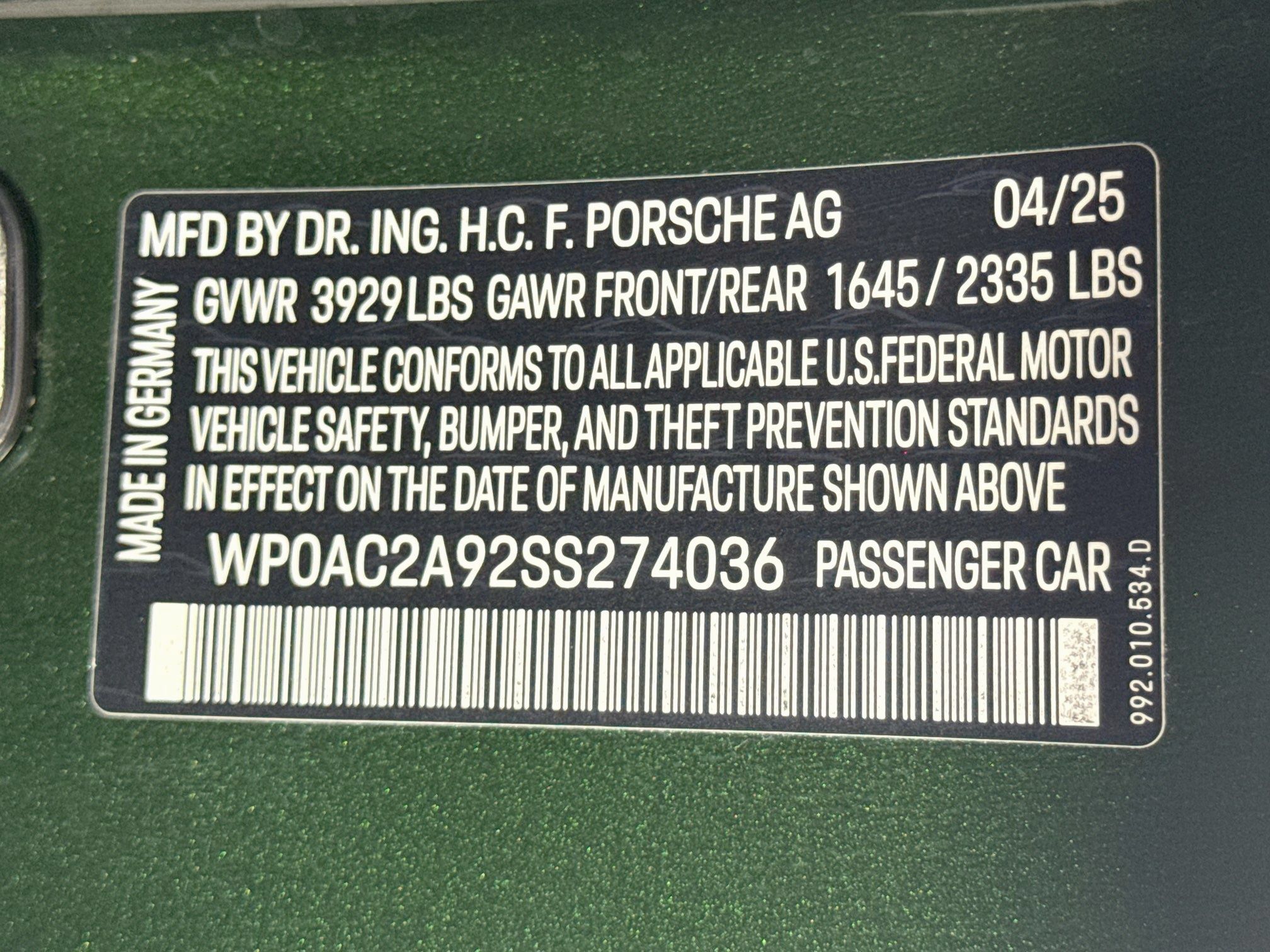 Certified 2025 Porsche 911 GT3 RWD image 27