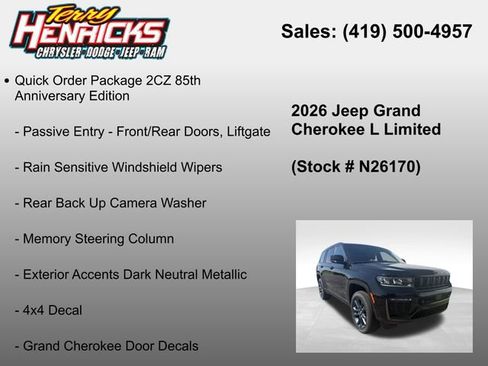 New 2026 Jeep Grand Cherokee L Limited AWD/4WD image 23