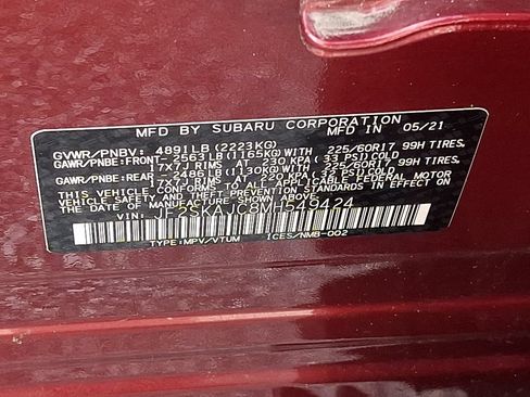 Certified 2021 Subaru Forester Premium w/ Popular Package #1 AWD/4WD image 30