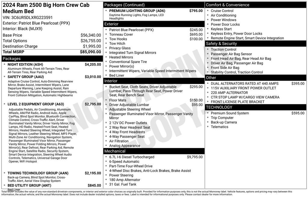 New 2024 RAM 2500 Big Horn w/ Night Edition AWD/4WD image 6