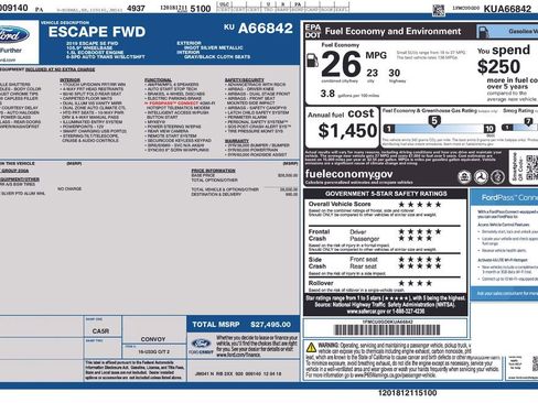 Certified 2019 Ford Escape SE image 2