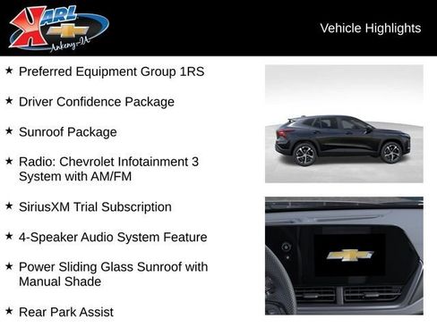 New 2026 Chevrolet Trax RS w/ Sunroof Package FWD image 3