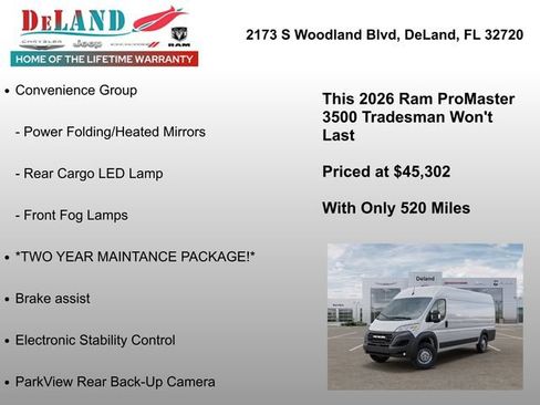 New 2026 RAM ProMaster 3500 w/ Convenience Group FWD image 6