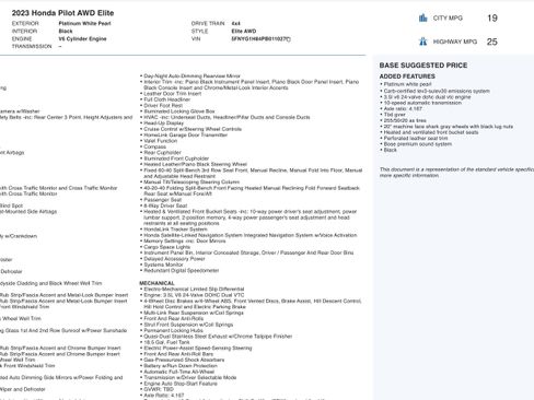 Used 2023 Honda Pilot Elite image 3