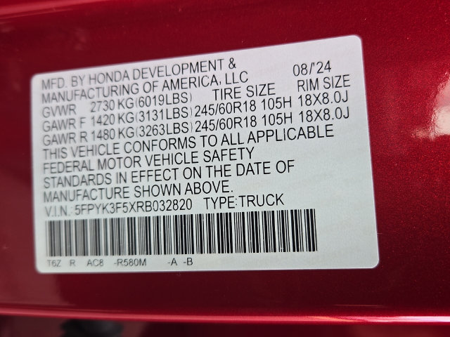 Used 2024 Honda Ridgeline RTL image 28
