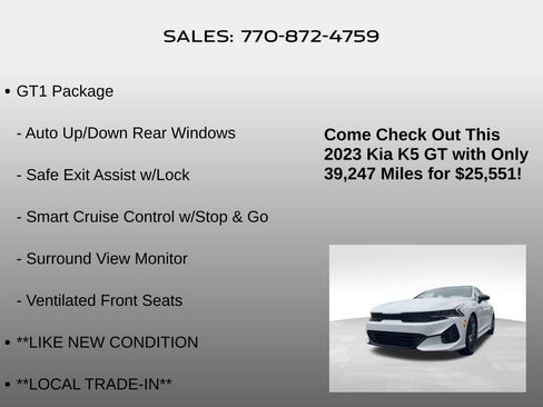 Used 2023 Kia K5 GT w/ GT1 Package image 15