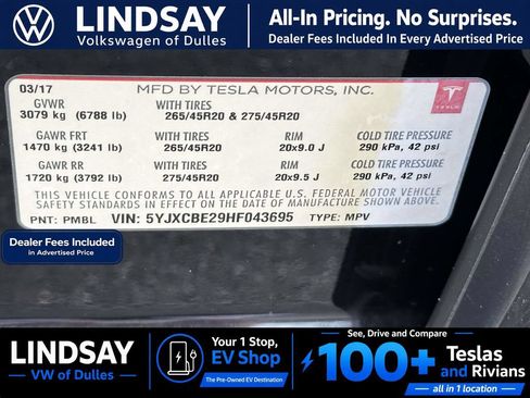 Used 2017 Tesla Model X 100D AWD/4WD image 28