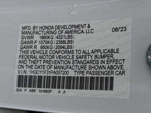 Certified 2023 Honda Accord EX image 31