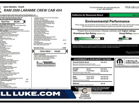 Certified 2024 RAM 2500 Laramie w/ Safety Group AWD/4WD image 1