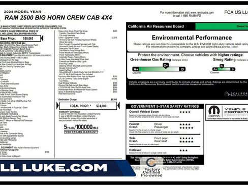 Certified 2024 RAM 2500 Big Horn AWD/4WD image 1