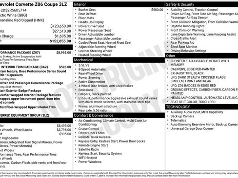 Used 2024 Chevrolet Corvette Z06 w/ Z07 Performance Package RWD image 6