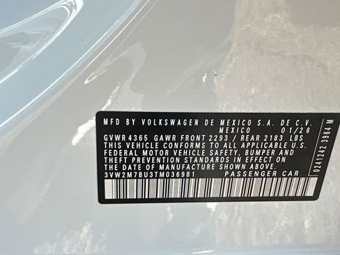 New 2026 Volkswagen Jetta GLI Autobahn FWD image 37