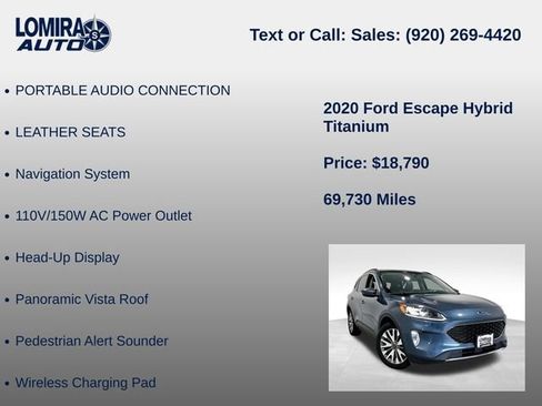 Used 2020 Ford Escape Titanium w/ Titanium Premium Package 2.0 AWD/4WD image 27