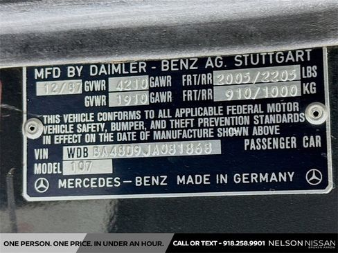Used 1988 Mercedes-Benz 560 SL 560 SL image 26