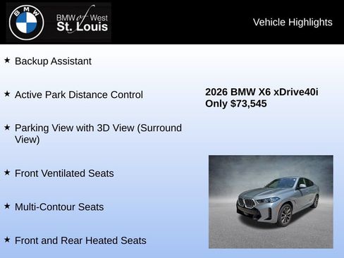 Used 2026 BMW X6 xDrive40i AWD/4WD image 24