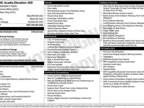 Used 2024 GMC Acadia Elevation w/ Trailering Package AWD/4WD image 4