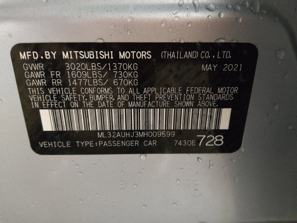 Used 2021 Mitsubishi Mirage LE FWD image 33