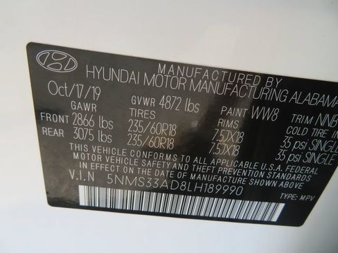 Used 2020 Hyundai Santa Fe SEL w/ Convenience Package FWD image 24