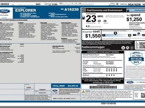 Used 2022 Ford Explorer XLT w/ Equipment Group 202A image 31