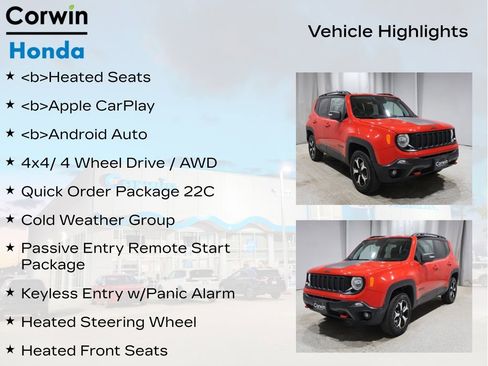 Used 2020 Jeep Renegade Trailhawk w/ Cold Weather Group image 11