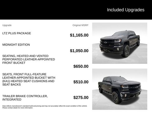 Used 2016 Chevrolet Silverado 1500 LTZ Z71 w/ LTZ Plus Package AWD/4WD image 2