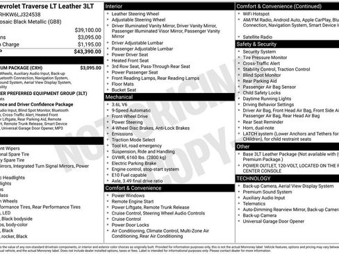 Used 2020 Chevrolet Traverse LT w/ LT Premium Package FWD image 3