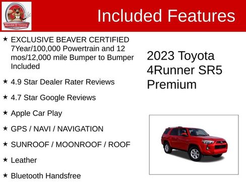 Used 2023 Toyota 4Runner SR5 Premium w/ Moonroof Package RWD image 4