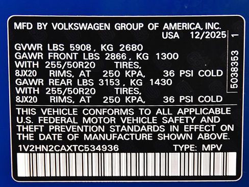 Used 2026 Volkswagen Atlas SE AWD/4WD image 15