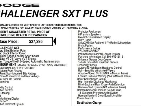Used 2018 Dodge Challenger SXT Plus RWD image 19