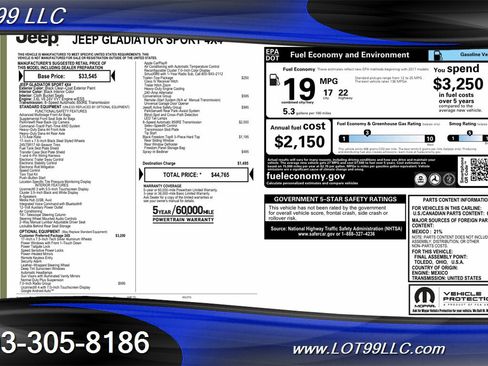 Used 2020 Jeep Gladiator Sport w/ Quick Order Package 24S image 24