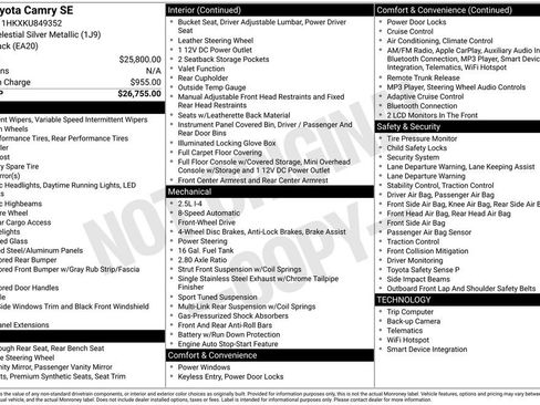 Used 2019 Toyota Camry SE image 17