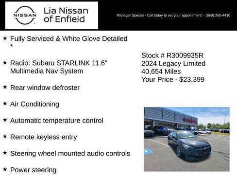 Used 2024 Subaru Legacy Limited AWD/4WD image 10